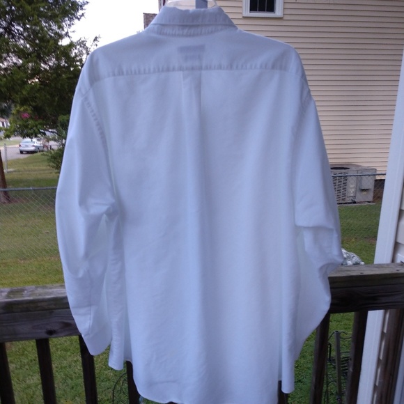 SOLD !!! Van Heusen White Oxford Size 18 1/2 LS 34/35 - Picture 4 of 6